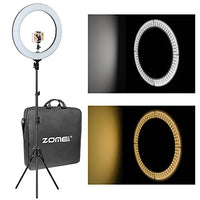 18 inch ZOMEI Camera Photo Video Lighting Kit: 48 centimeters Outer 55W 5500K Dimmable LED Ring Light, Light Stand, Phone Holder for Smartphone, Youtube, Vine Self-Portrait Video Shooting