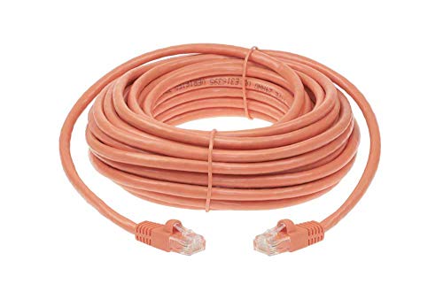 SF Cable 35ft Cat 6 Unshielded (UTP) Ethernet Network Cable, RJ45 Plugs, 24AWG 4pair Stranded Copper Wire, 550Mhz Snagless Patch Cable - Orange
