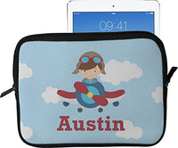 Airplane & Pilot Tablet Case/Sleeve - Large (Personalized)