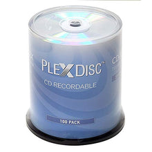 Load image into Gallery viewer, PlexDisc CD-R 700MB 52X Shiny Silver Top Recordable Media Disc - 100pk Spindle 631-105-BX
