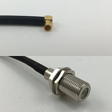Load image into Gallery viewer, 12 inch RG188 MMCX FEMALE ANGLE to F FEMALE Pigtail Jumper RF coaxial cable 50ohm Quick USA Shipping

