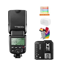 Load image into Gallery viewer, Godox TT600S High-Speed Sync 1/8000s 2.4G Wireless Transmission Master Slave Off Flash Speedlite Speedlight with X2T-S Trigger Transmitter Kit Compatible for Sony Cameras with Diffuser,Filter,USB LED
