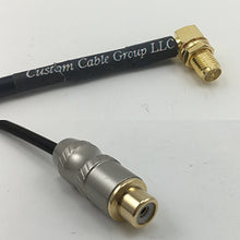Load image into Gallery viewer, 6 inch RG188 RP-SMA FEMALE ANGLE to RCA FEMALE Pigtail Jumper RF coaxial cable 50ohm Quick USA Shipping
