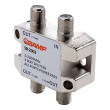 Load image into Gallery viewer, BAMF 3-Way Coax Cable Splitter Bi-Directional MoCA 5-2300MHz
