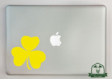 Load image into Gallery viewer, Irish Lucky Shamrock Vinyl Decal Sized to Fit A 13&quot; Laptop - Yellow
