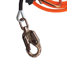 Load image into Gallery viewer, ProClimb Steel Wire Core Flip Line Kit (1/2 in) - Better Grab Rope Grab Adjuster, Adjustable Lanyard, Low Stretch, Cut Resistant - for Fall Protection, Arborist, Tree Climbers (Orange - 16 feet)
