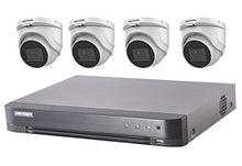 Load image into Gallery viewer, Hikvision 5MP 8CH Turbo HD Analog CCTV System: 8CH DVR with 4TB HDD Installed and 5MP IR 2.8mm Lens Outdoor Mini-Dome Camera x4
