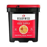 ReadyWise Emergency Food Supply, Freeze-Dried Survival-Food Disaster Kit, Camping Food, Prepper Supplies, Emergency Supplies, Breakfast, Lunch, Dinner and Drinks Variety Pack, 25-Year Shelf Life, 52 S