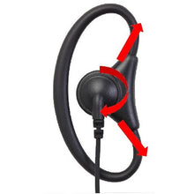 Load image into Gallery viewer, 1-Wire D-Ring Adjustable Earpiece Headset Mic Inline PTT for Motorola EF Johnson
