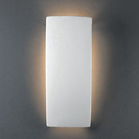 Justice Design CER-5135-BIS, Ambiance Ceramic Wall Sconce Lighting, 100 Watts, Bisque