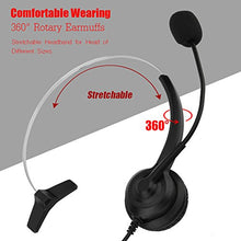 Load image into Gallery viewer, FOSA USB Headphones with Microphone,Over-Ear Stereo Sound Headset Support Noise Cancelling 360 Rotation Mute Function Adjust Volume fit for Computer/Telephone/Desktop Box
