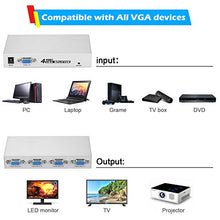 Load image into Gallery viewer, IMAGE 1 PC to 4 Monitors Splitter Box VGA/SVGA LCD CRT 4 Port Video
