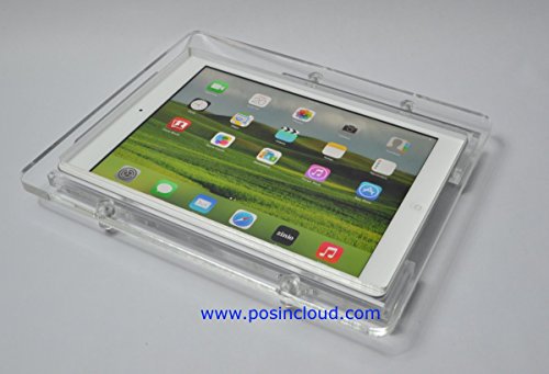 TABcare Compatible iPad Air Security Anti-Theft Clear Acrylic Enclosure with Wall Mounting Kit