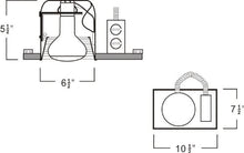 Load image into Gallery viewer, 6&quot; Non-IC Shallow Incandescent New Construction Max 150W
