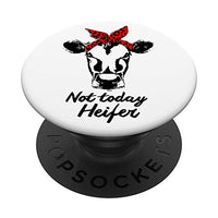 Not today Heifer, Cow With Red Bandana Sarcastic PopSockets PopGrip: Swappable Grip for Phones & Tablets