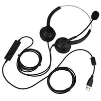 FOSA USB Call Center Headphone with Microphone, Noise Canceling Call Center Headset Compatible with Computer Telephone Desktop for Phone Sales, Telephone Counseling Services, Insurance, Hospitals