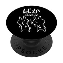 Load image into Gallery viewer, Funny Anime Baka Rabbit Slap Gift Japanese Baka Fool PopSockets PopGrip: Swappable Grip for Phones &amp; Tablets
