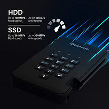 Load image into Gallery viewer, iStorage diskAshur2 SSD 512GB Black - Secure portable solid state drive - Password protected, dust and water resistant, portable, military grade hardware encryption USB 3.1 IS-DA2-256-SSD-512-B
