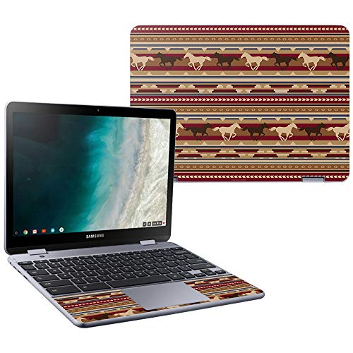 MightySkins Skin Compatible with Samsung Chromebook Plus LTE (2018) - Western Horses | Protective, Durable, and Unique Vinyl wrap Cover | Easy to Apply, Remove, and Change Styles | Made in The USA