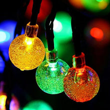 Load image into Gallery viewer, WONFAST Solar String Lights, 20ft 30 LED Crystal Ball Solar Powered Outdoor Globe Fairy String Lights for Homes,Christmas,Gardens,Wedding,Party Decoration (Mulit-Color)
