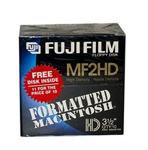 Load image into Gallery viewer, Fuji Film Floppy Disk MF2HD 11 Pack 3.5&quot; Formatted Macintosh

