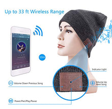 Load image into Gallery viewer, HaetFire Wireless Music Beanie Hat with Bluetooth Headphones Earphone Winter Warm Knit Running Cap Stereo Speakers Mic for Men Women Outdoor Fitness (Dark Gray)
