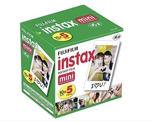Fujifilm Instax Mini Instant Film, 10 Sheets5 Pack(Total 50 Shoots)