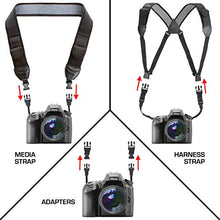 Load image into Gallery viewer, USA Gear Camera Strap Adapter Connectors Camera System, Neck Strap to Camera Harness Strap, Large Male Adapter to Small Female Adapter, Set of Two
