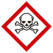 Load image into Gallery viewer, GHS/HazCom 2012: Hazard Class Pictogram Label, Skull and Crossbones, 1&quot; each (Pack of 1120)
