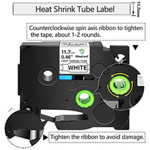 Load image into Gallery viewer, NineLeaf 1 Pack Black on White Heat Shrink Tubes Label Tape Compatible for Brother HSe-231 HSe231 HS231 HS-231 P-Touch GL-100 PT200 PT1000 PT1100 PT1200 PT-E200 PT1180 ST1150 Label Maker
