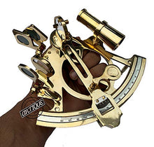 Load image into Gallery viewer, Brass Navigation Sextant Telescope Nautical Henry St. London Sailor Gifts Maritime Birthday Gift, Son, Father
