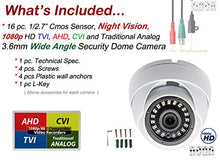 Load image into Gallery viewer, Evertech 16pcs 1080P HD- AHD/CVI/TVI/960H Dome Security Camera Day Night Vision Waterproof Outdoor/Indoor Wide Angle 3.6mm Lens for CCTV Camera System
