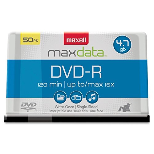 MAXELL DVD Recordable Media - DVD-R - 16x - 4.70 GB - 50 Pack Spindle / 638011 /