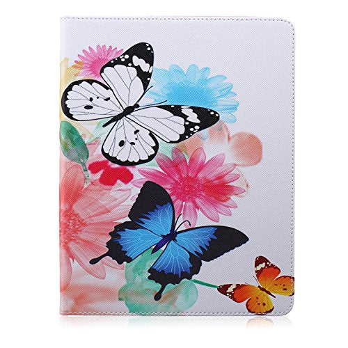 iPad Mini Case, iPad Mini 2/3 Case, Newshine [Coloured Paintings Design] Cute Synthetic Leather [Stand Feature] Flip Wallet Case Cover for 7.9'' Apple iPad Mini 3 2 1 and Retina Tablet (Butterflies)