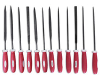 Jewel Tool 12 Piece Variety Set of Mini Needle Files | File Shapes Include Round, Flat Parallel, Half Round, Square, Flat Taper End, Triangle | Great For Woodworking, Jewelry Making, Metalworking