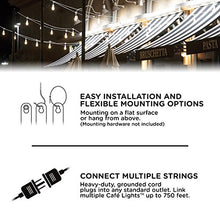 Load image into Gallery viewer, Enbrighten Classic LED Cafe String Lights, White, 48 Foot Length, 24 Impact Resistant Lifetime Bulbs, Premium, Shatterproof, Weatherproof, Indoor/Outdoor, Commercial Grade, Ul Listed, 35608
