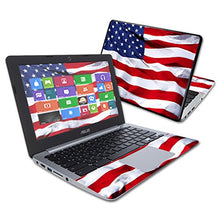Load image into Gallery viewer, MightySkins Skin Compatible with Asus Chromebook 11.6&quot; C200MA wrap Cover Sticker Skins American Flag
