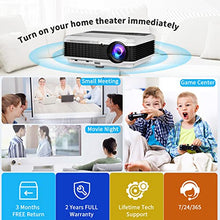 Load image into Gallery viewer, LCD Smart Bluetooth WiFi Projector 1080P Native 8000Lumen, LED Home Projector with Android utdoor Indoor Room Movie Night, Built-in Netflix Wireless Projector for Phones Sync, TV Stick, USB HDMI
