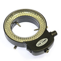 MAYAGU 144 LED Bulb Microscope Ring Light Illuminator Adjustable Bright Lamp Black