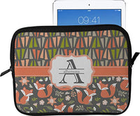 Fox Trail Floral Tablet Case/Sleeve - Large (Personalized)