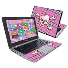 Load image into Gallery viewer, MightySkins Skin Compatible with Asus Chromebook 11.6&quot; C200MA wrap Cover Sticker Skins Pink Bow Skull
