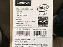 Load image into Gallery viewer, Lenovo - Flex 4 1130 2-in-1 80U30001US 11.6&quot; Touch-Screen Laptop - Intel Celeron - 2GB Memory - 64GB eMMC Flash Memory - Black
