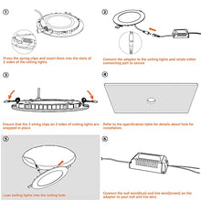 Load image into Gallery viewer, Yescom 7 Inch LED Recessed Light Ceiling Panel 1000LM Canless Downlight 3000-3500K Warm White 15W Ultra-thin Wafer Fixtures Lamp ROHS Certified
