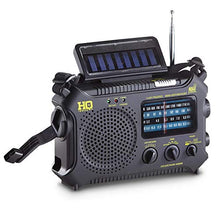 Load image into Gallery viewer, HQ ISSUE Multi-Band Dynamo/Solar Powered Weather Radio, Black
