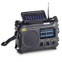 HQ ISSUE Multi-Band Dynamo/Solar Powered Weather Radio, Black