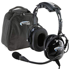Load image into Gallery viewer, Rugged Air RA200 General Aviation Pilot Headset Features Noise Reduction, GA Dual Plugs, MP3 Music Input and Includes Headset Bag
