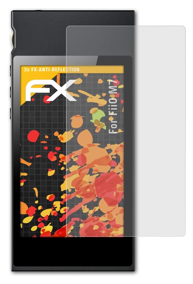 atFoliX Screen Protector Compatible with FiiO M7 Screen Protection Film, Anti-Reflective and Shock-Absorbing FX Protector Film (3X)