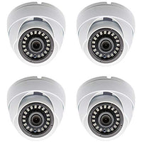 Evertech 4 Pcs 1080p High Resolution Dome Security Camera Indoor Outdoor Wide Angle Lens 50ft Night Vision