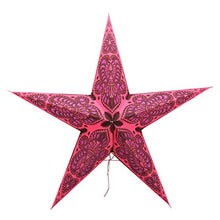 Load image into Gallery viewer, Indian Decorative Christmas Hanging Lights Lantern Festive Foldable Red Paper Star Lamp
