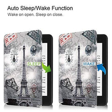 Load image into Gallery viewer, JDDRUS for Cell Phone case, Owl Butterfly Flower Dandelion Eiffel Tower Design Smart Tablet Case with Auto Sleep/Wake for Amazon Kindle Paperwhite (10th Generation, 2018 Releases) (Pattern : 3)
